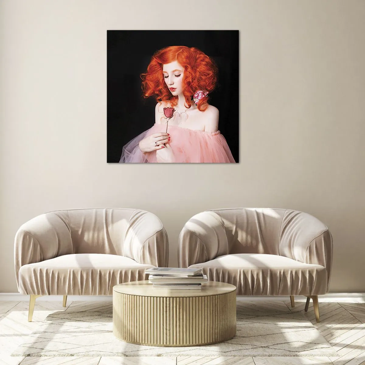 Tablou pe sticlă - În stil baroc - 30x30 cm
