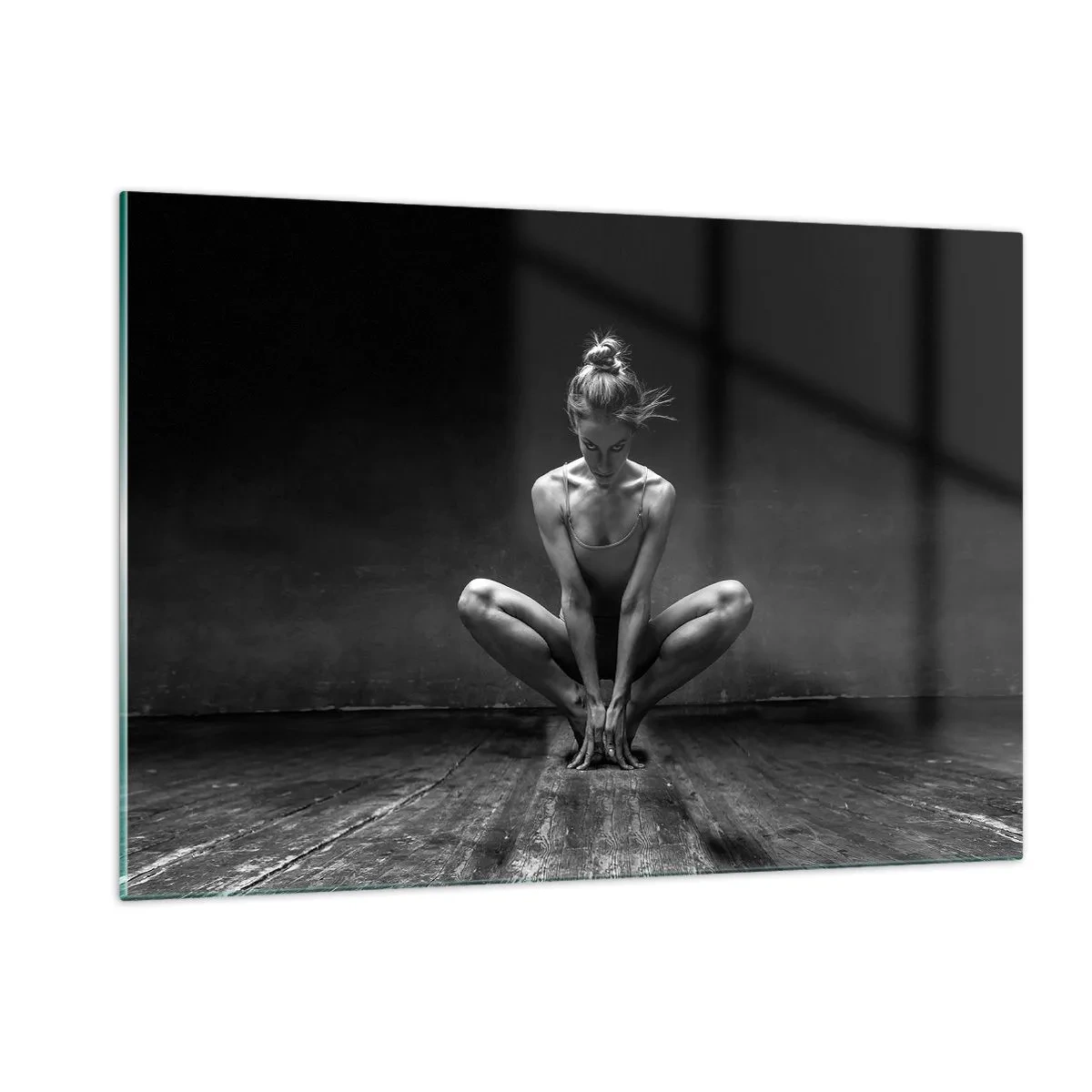 Tablou pe sticlă - Energie de dans concentrată - 120x80 cm