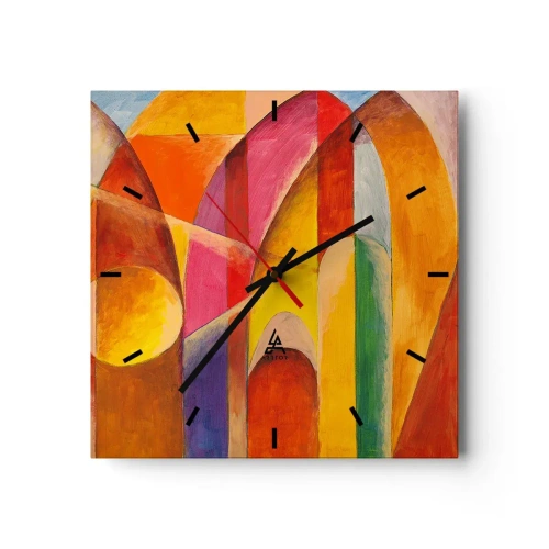 Ceas de perete - Ceas pe sticlă - Catedrala Soarelui - 30x30 cm