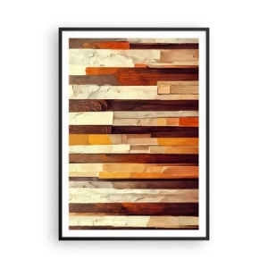 Poster în ramă neagră - Imnul copacilor din pădure - 70x100 cm