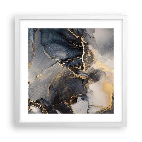 Poster în ramă albă - Viața unei pietre - 40x40 cm