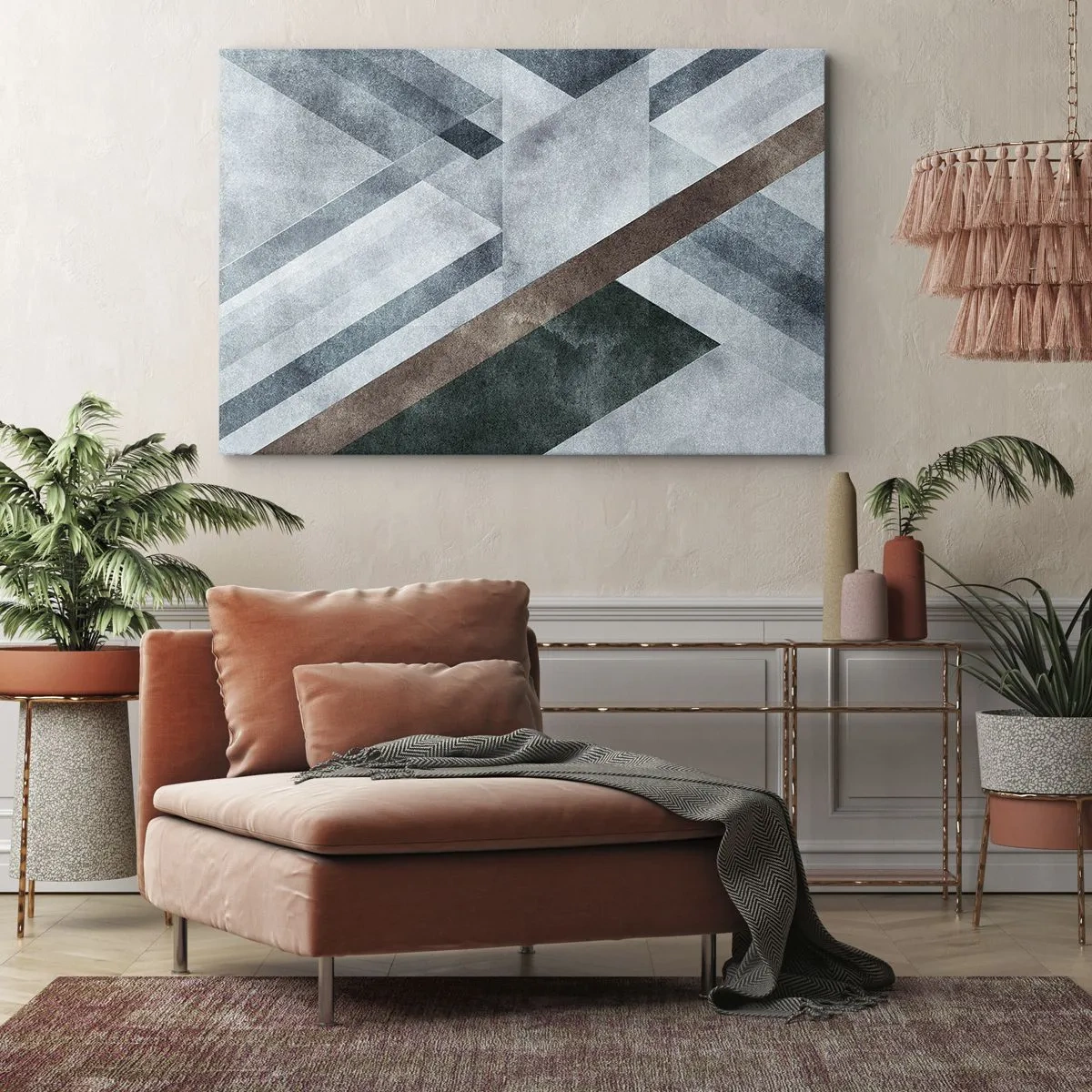 Tablou pe pânză - Eleganța sofisticată a geometriei - 100x70 cm