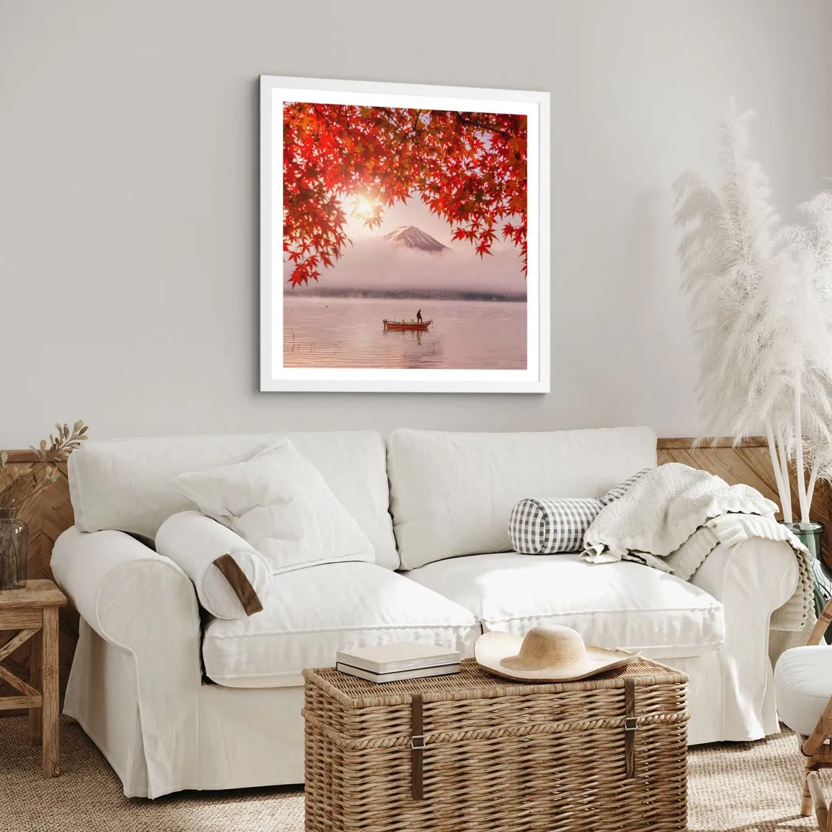 Poster în ramă albă - În stil japonez - 30x30 cm