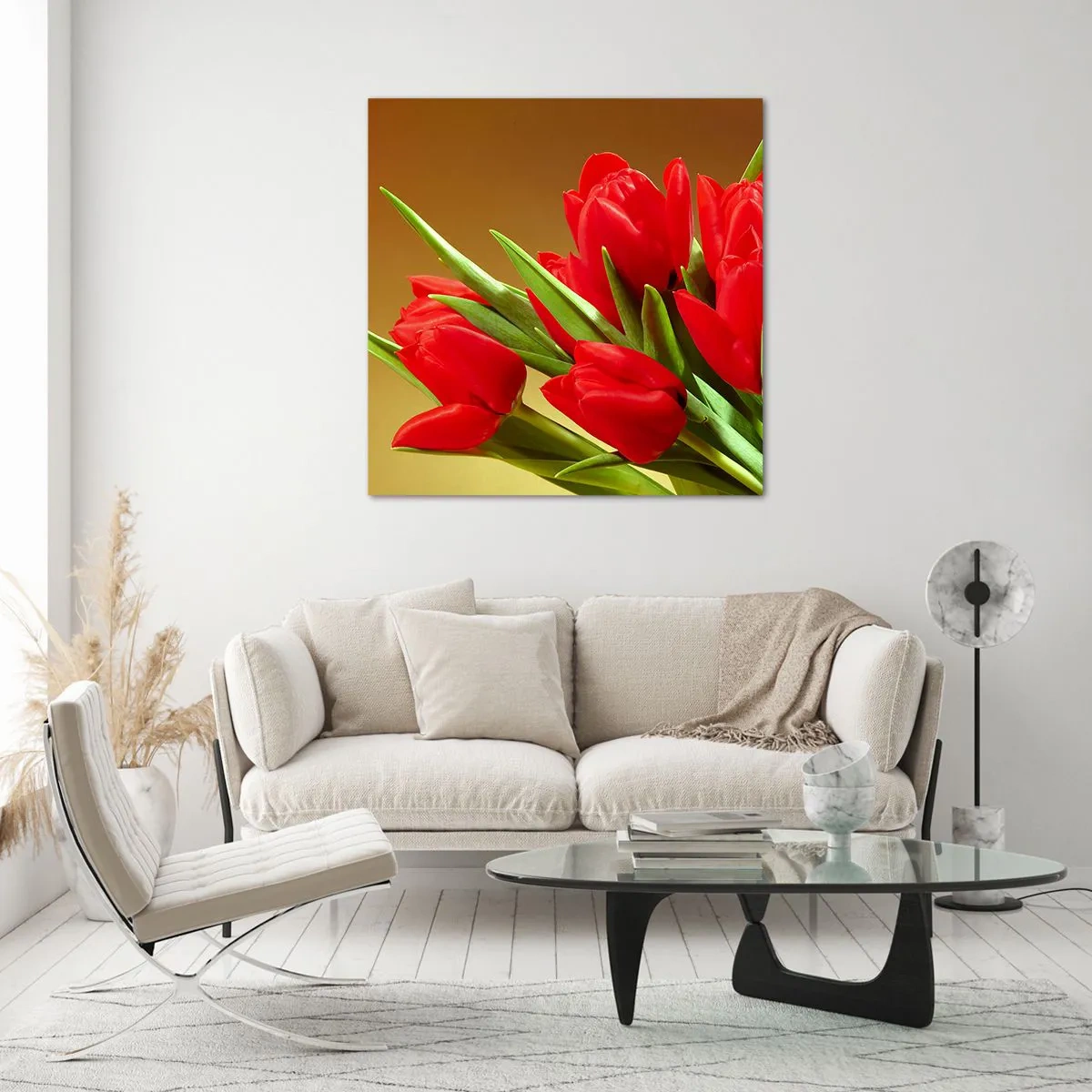 Tablou pe sticlă - O explozie de bucurie de primăvară - 50x50 cm