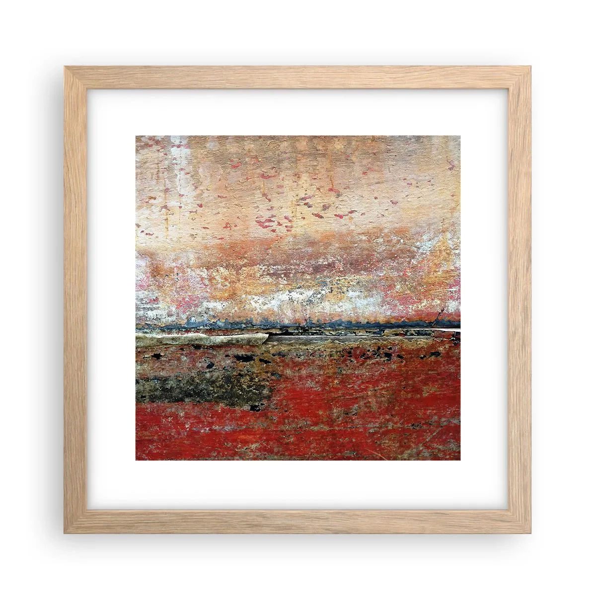 Poster în ramă de stejar deschis - Oare este marea? - 30x30 cm