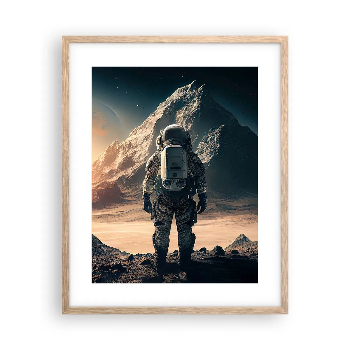 Poster în ramă de stejar deschis - O nouă provocare - 40x50 cm