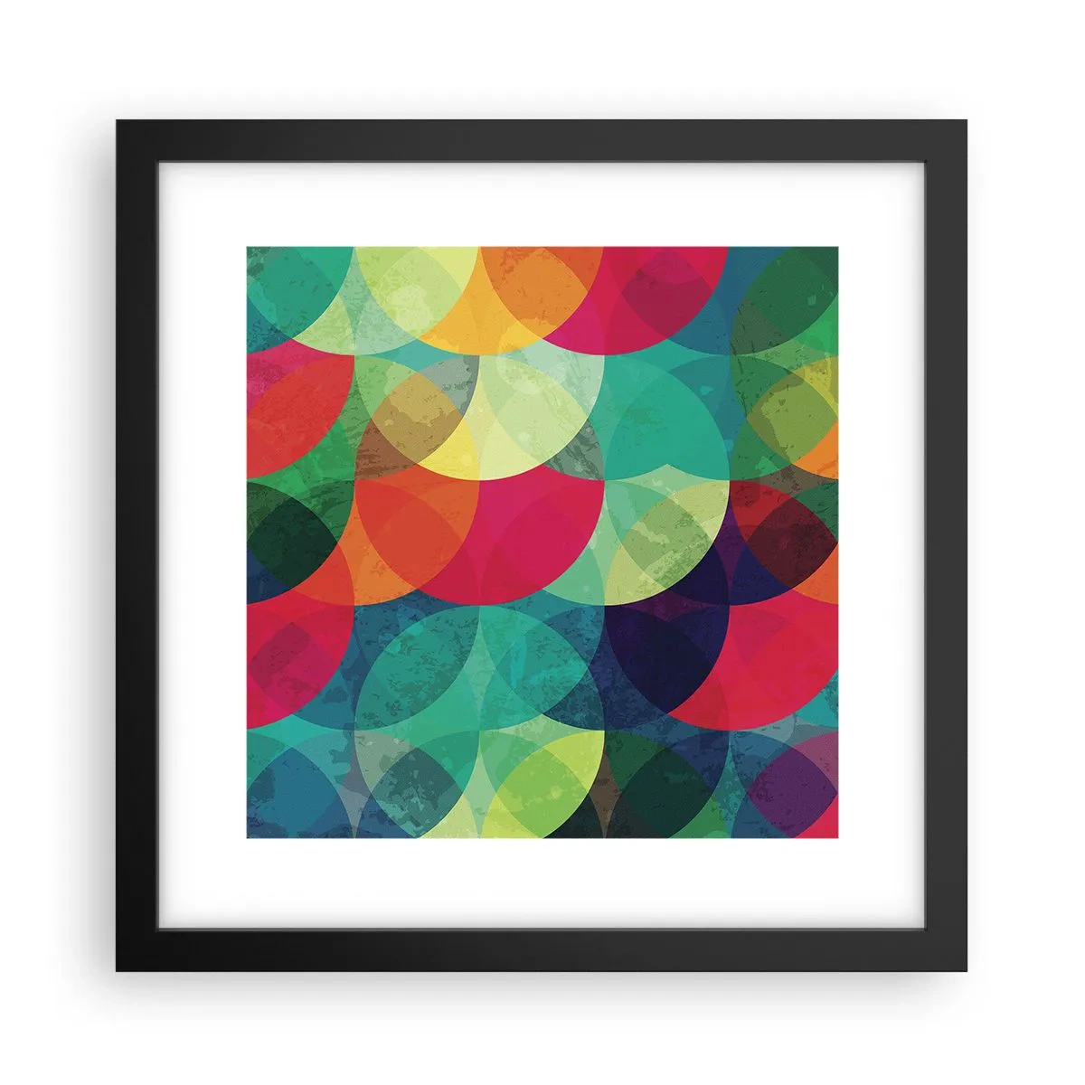 Poster în ramă neagră - Să intrăm în curcubeu - 30x30 cm