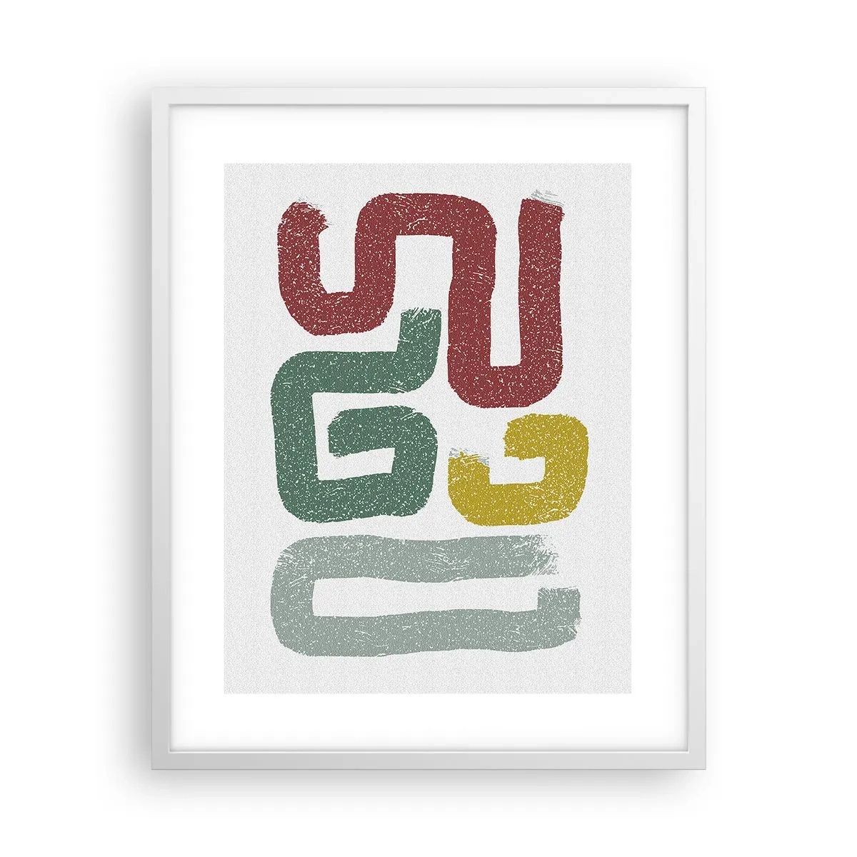 Poster în ramă albă - Într-o limbă necunoscută - 40x50 cm