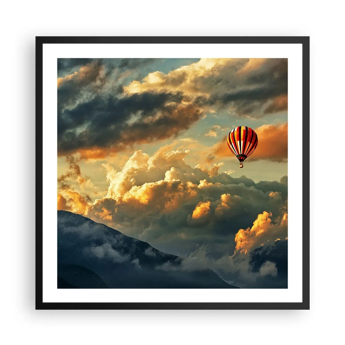 Poster în ramă neagră - Zbor pentru că vreau - 60x60 cm