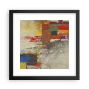 Poster în ramă neagră - Geometria culorilor - 30x30 cm