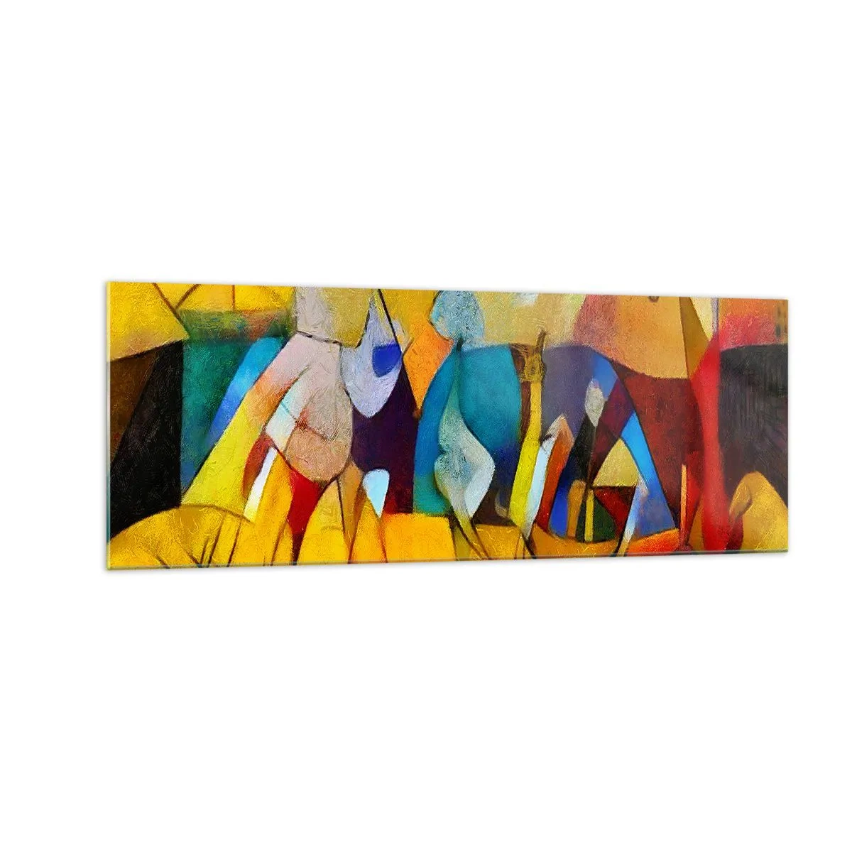 Tablou pe sticlă - Soare - viață - bucurie - 140x50 cm