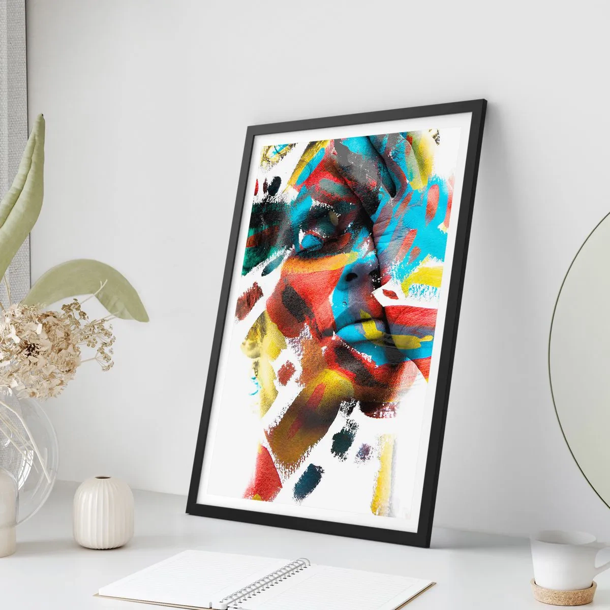 Poster în ramă neagră - Personalitate colorată - 40x50 cm