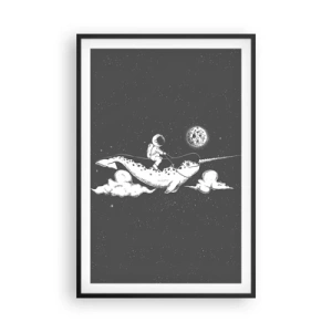 Poster în ramă neagră - Cavalerul Spațial - 61x91 cm