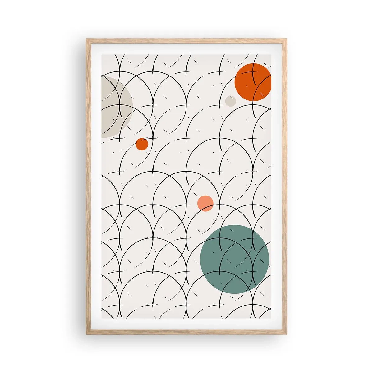 Poster în ramă de stejar deschis - În spiritul pop-art - 61x91 cm