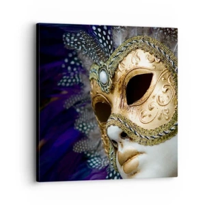 Tablou pe pânză - Portret venețian în aur - 30x30 cm