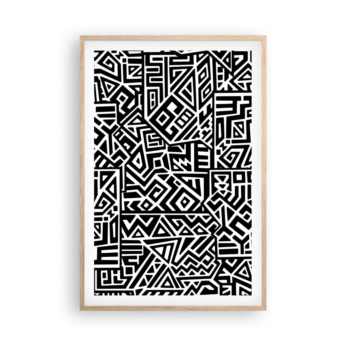 Poster în ramă de stejar deschis - Compoziție precolumbiană - 61x91 cm