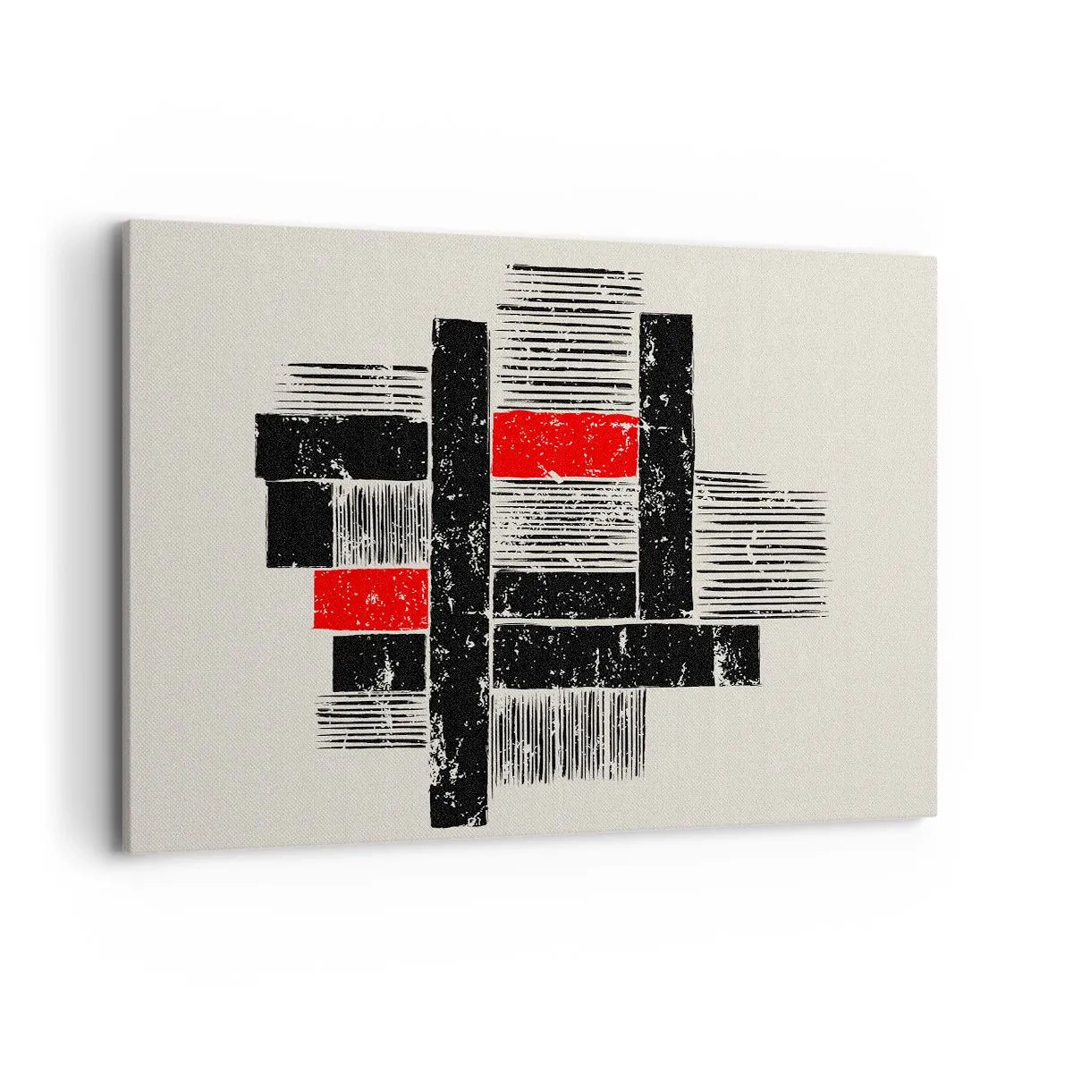 Tablou pe pânză - Roșu și negru - 120x80 cm