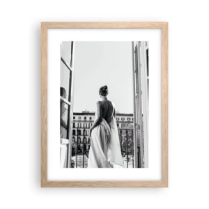 Poster în ramă de stejar deschis - Trezirea simțurilor - 30x40 cm