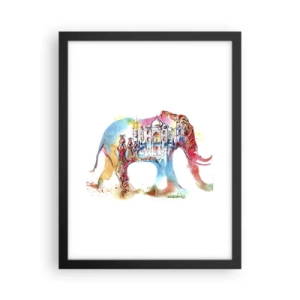 Poster în ramă neagră - India - aura iubirii - 30x40 cm