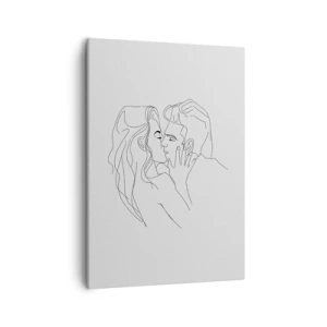 Tablou pe pânză - Cu aceeași linie - 50x70 cm