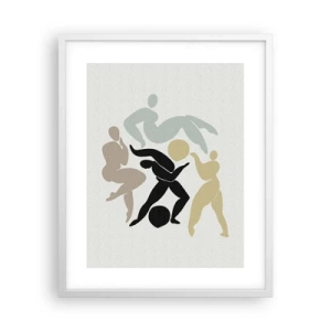 Poster în ramă albă - Mișcarea pentru sănătate și frumusețe - 40x50 cm