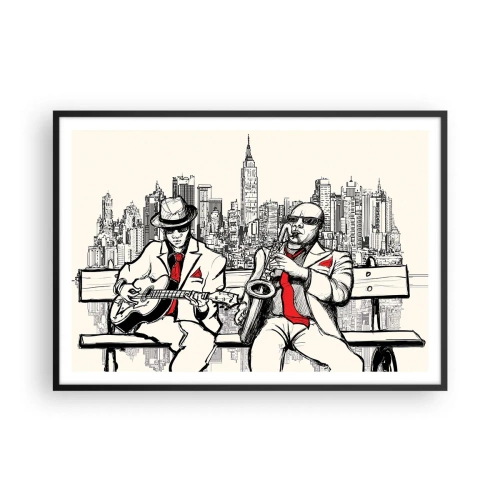 Poster în ramă neagră - Improvizație la New York - 100x70 cm