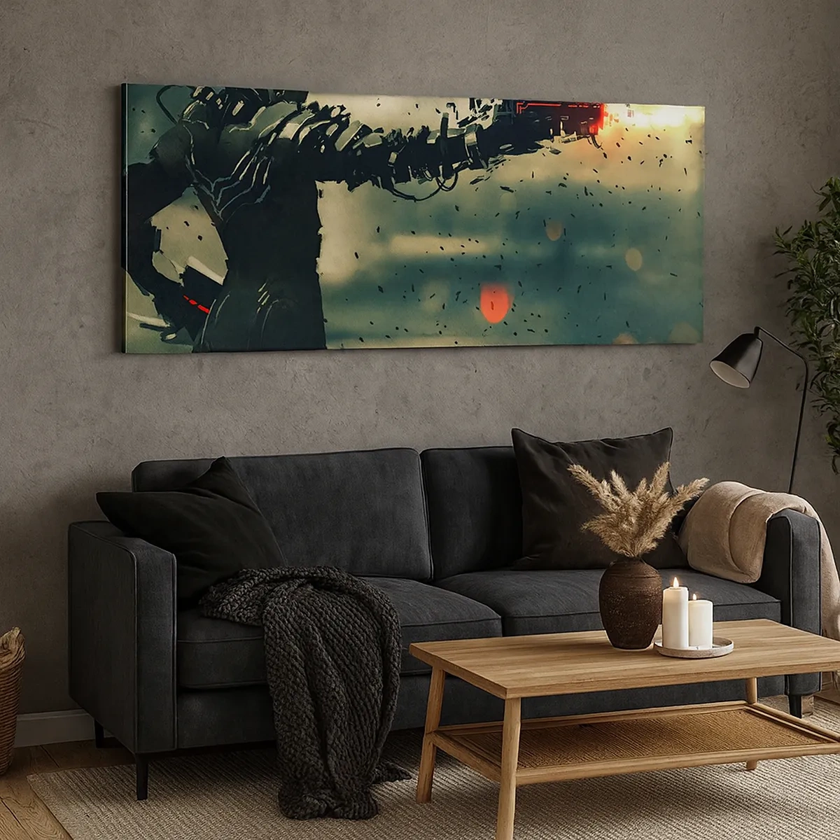 Tablou pe pânză - Armă letală - propriul tău Terminator - 30x30 cm