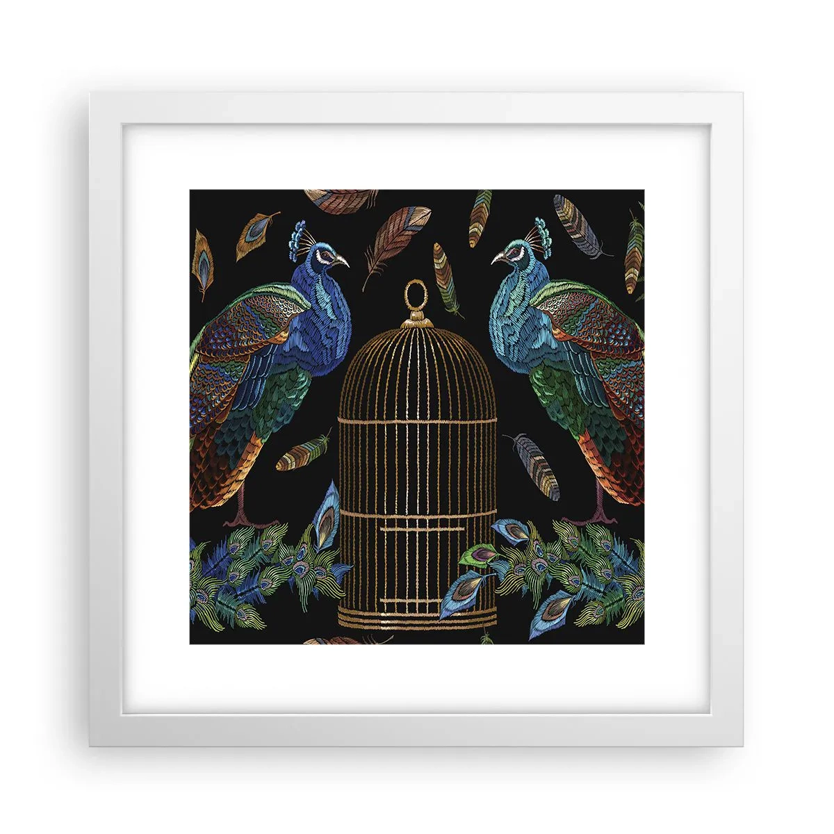 Poster în ramă albă - În veșmânt regal - 30x30 cm