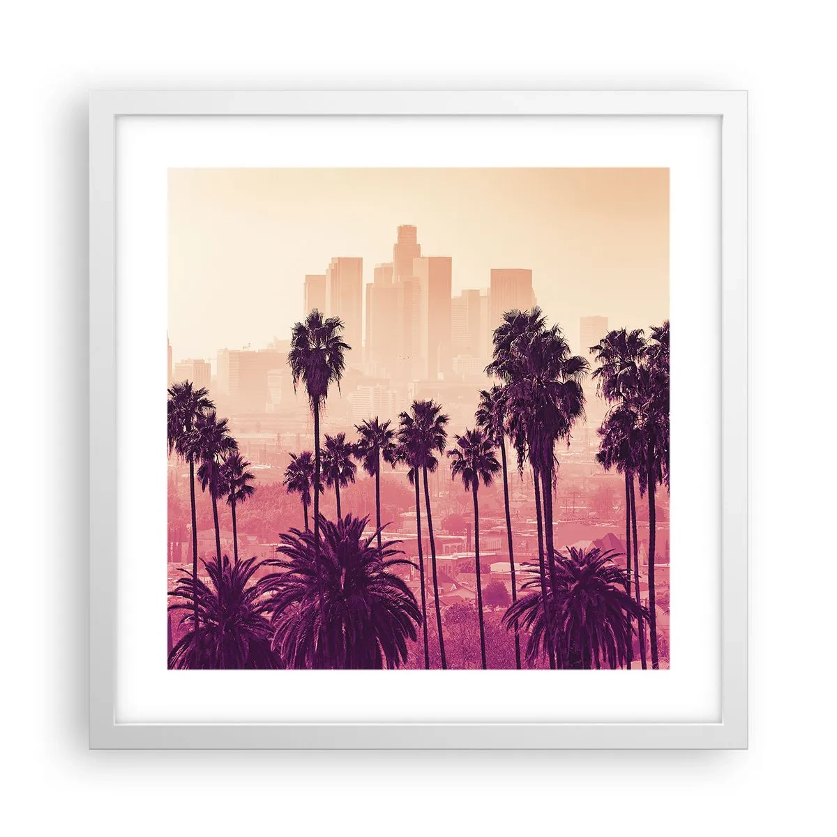 Poster în ramă albă - Peisaj din California - 40x40 cm