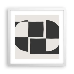 Poster în ramă albă - Antiteză - sinteză - 40x40 cm