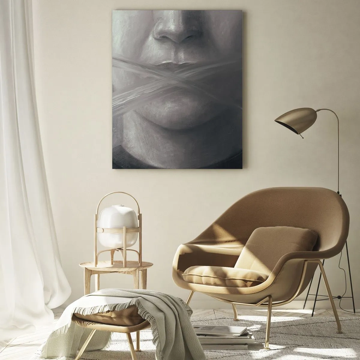 Tablou pe sticlă - Nici un cuvânt - 50x70 cm