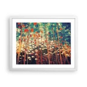 Poster în ramă albă - Viața secretă a frunzelor - 50x40 cm