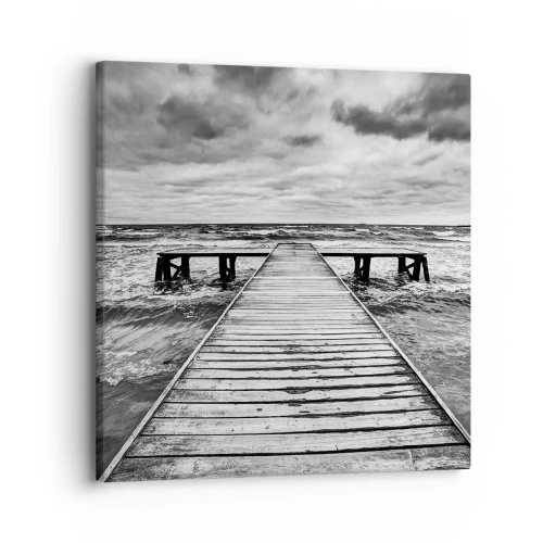 Tablou pe pânză - Aștept ca vântul să fugărească... - 30x30 cm