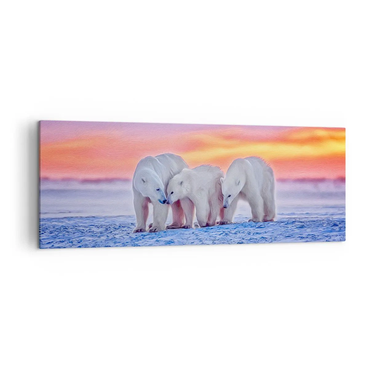 Tablou pe pânză - Căldura familiei este suficientă - 140x50 cm