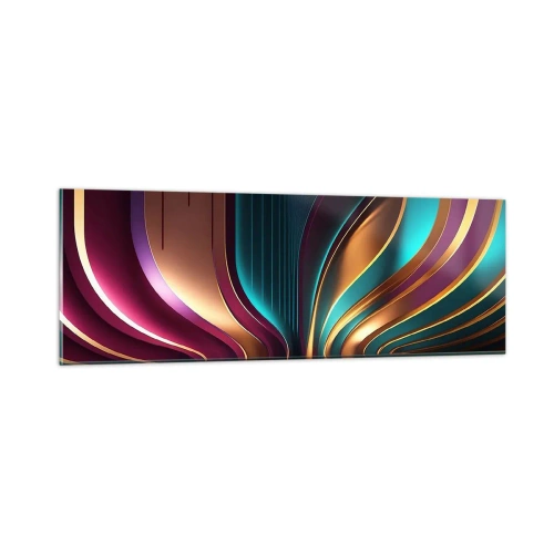 Tablou pe sticlă - Arhitectură de lumină - 90x30 cm