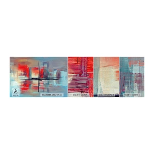 Mostră tapet Premium Canvas - Peisaj dintr-o dimensiune necunoscută - Abstracția, Bucată, Modern - 100x30 cm