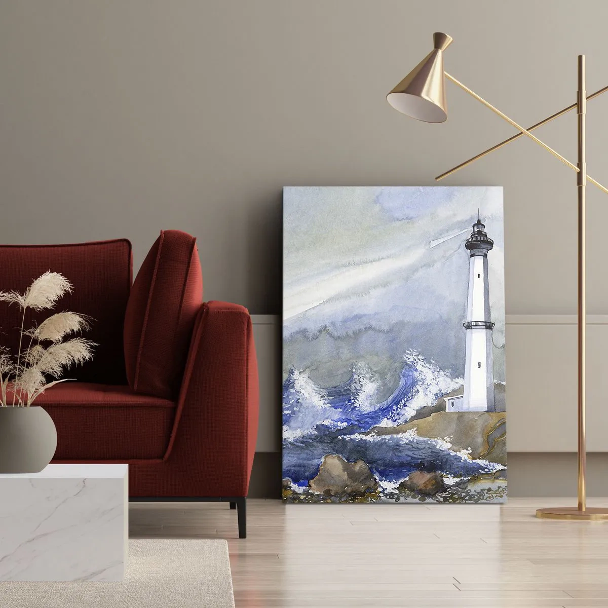 Tablou pe pânză - Împotriva întunericului și a furtunii - 70x100 cm