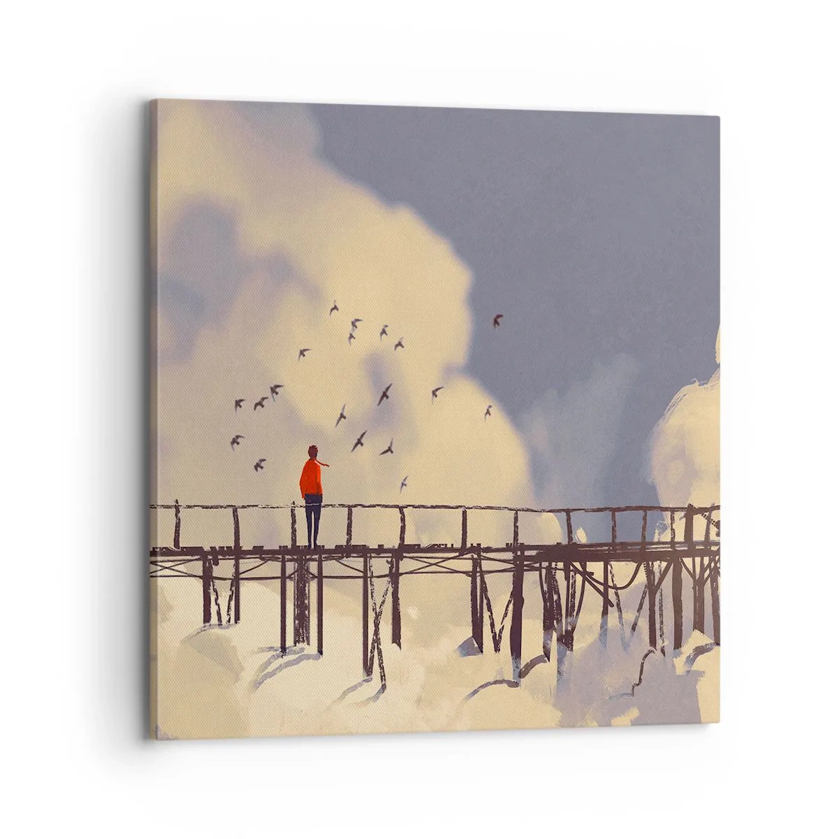 Tablou pe pânză - Dorință albastră - 70x70 cm