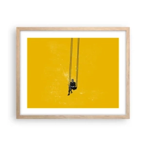 Poster în ramă de stejar deschis - O zi ca oricare alta - 50x40 cm