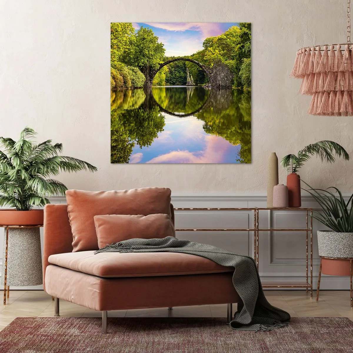 Tablou pe pânză - La punctul de întâlnire a două lumi - 70x70 cm