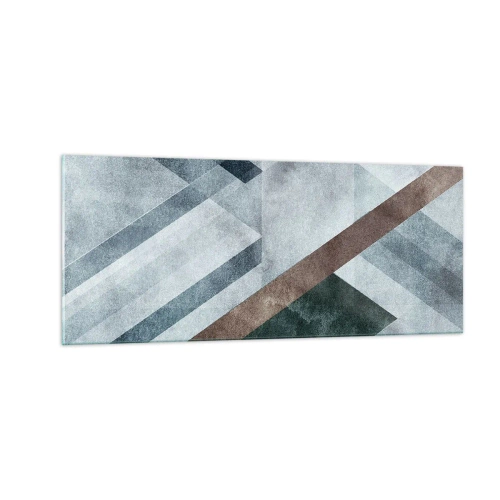 Tablou pe sticlă - Eleganța sofisticată a geometriei - 100x40 cm