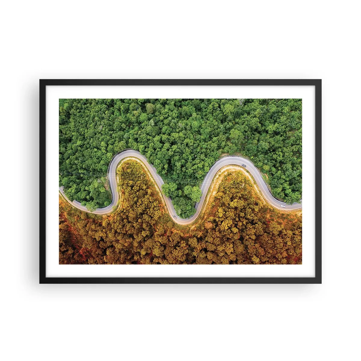 Poster în ramă neagră - Frontiere și defilee - 70x50 cm