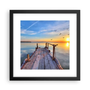 Poster în ramă neagră - Mergând înainte spre soare - 30x30 cm