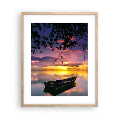 Poster în ramă de stejar deschis - "Pari să plutești în mijlocul cerului...” - 40x50 cm