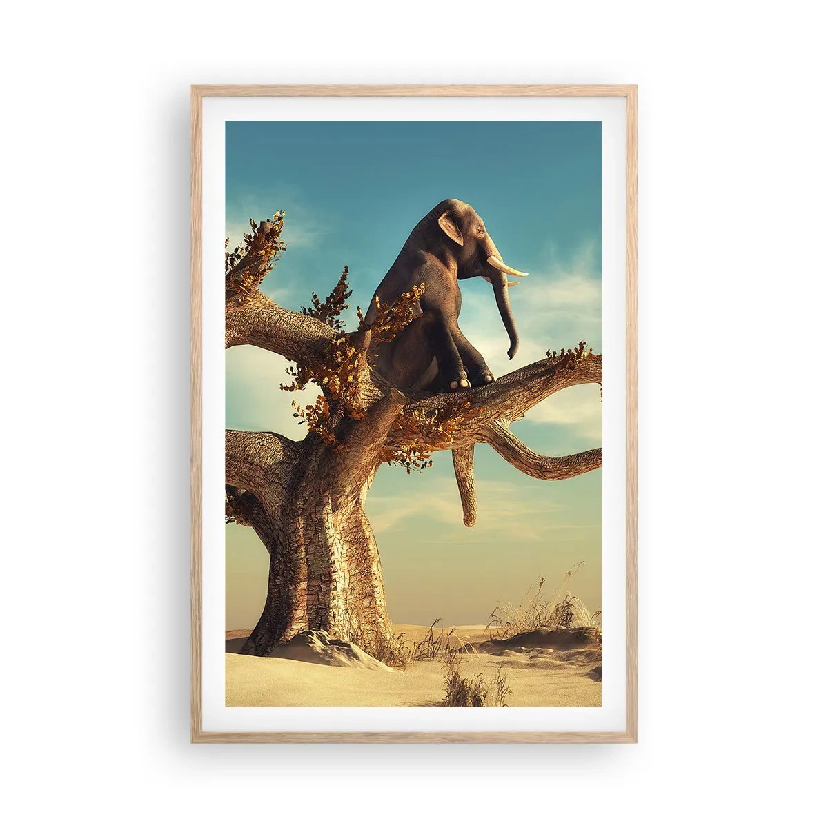 Poster în ramă de stejar deschis - Un nou punct de vedere - 61x91 cm