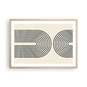 Poster în ramă de stejar deschis - În curând... - 70x50 cm