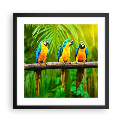 Poster în ramă neagră - Și ai auzit că ea...? - 40x40 cm