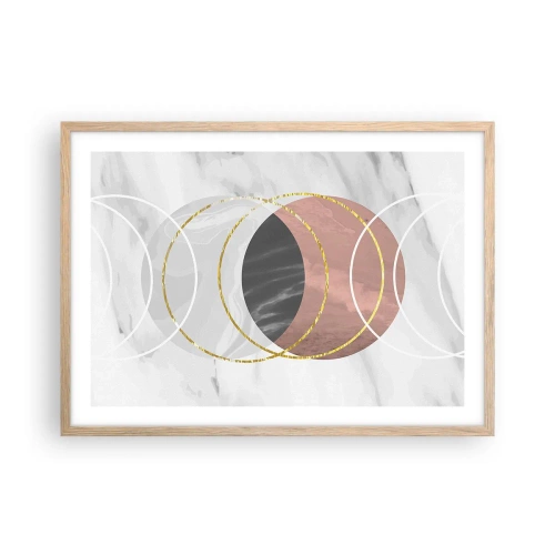 Poster în ramă de stejar deschis - Muzica sferelor - 70x50 cm