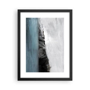 Poster în ramă neagră - Apă - pământ: lupta elementelor - 30x40 cm