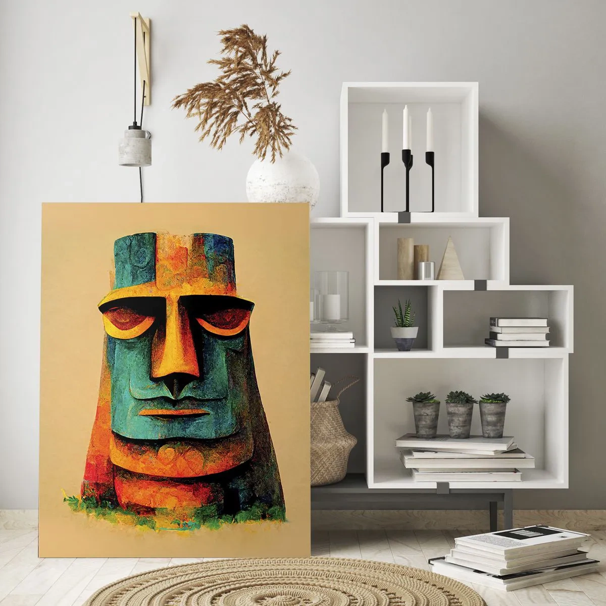 Tablou pe sticlă - Statuie, dar simpatică - 50x70 cm